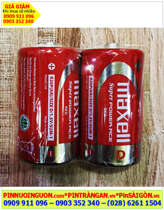 Pin Maxell R20P(AR), SUM-1; Pin đại D 1.5v Maxell R20P(AR), SUM-1 Super Power ACE _ Vỉ 2viên
